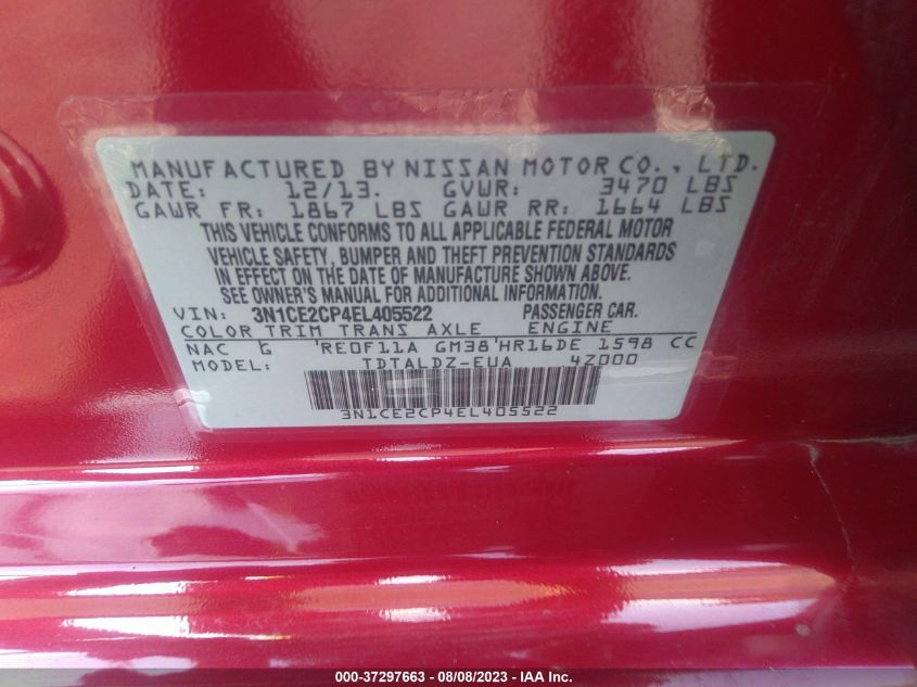 2014 NISSAN VERSA NOTE SV - 3N1CE2CP4EL405522