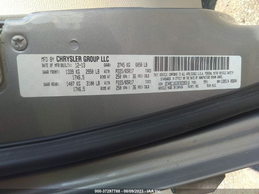 2014 CHRYSLER TOWN & COUNTRY TOURING - 2C4RC1BG9ER228316