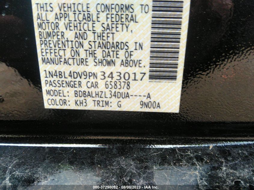 2023 NISSAN ALTIMA 2.5 SV - 1N4BL4DV9PN343017