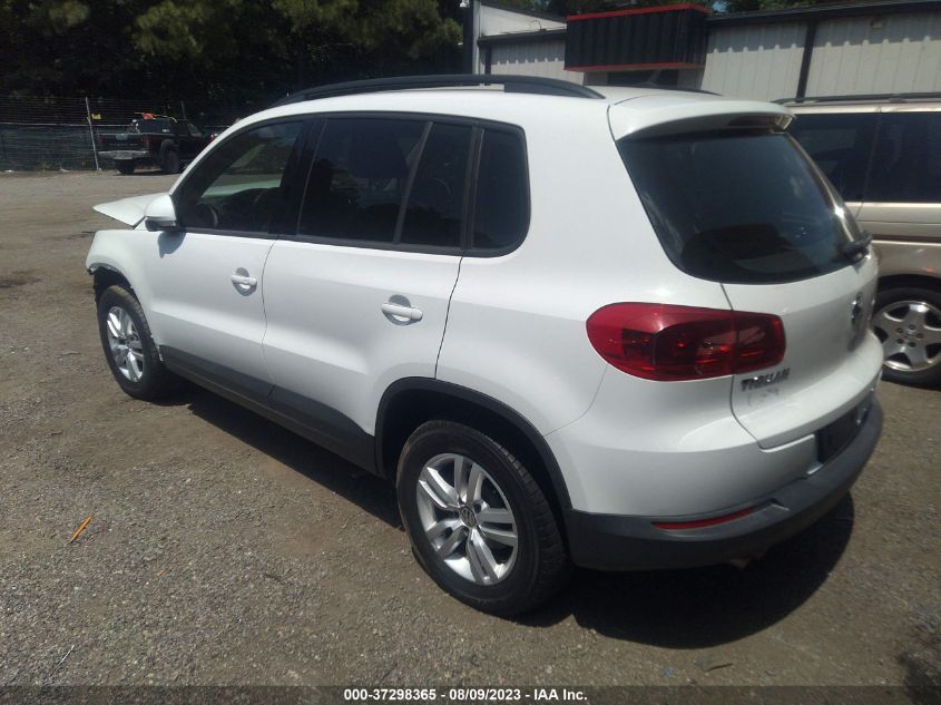 2016 VOLKSWAGEN TIGUAN S - WVGAV7AX2GW530113