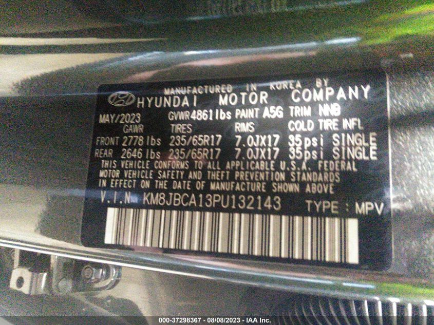 2023 HYUNDAI TUCSON HYBRID BLUE KM8JBCA13PU132143