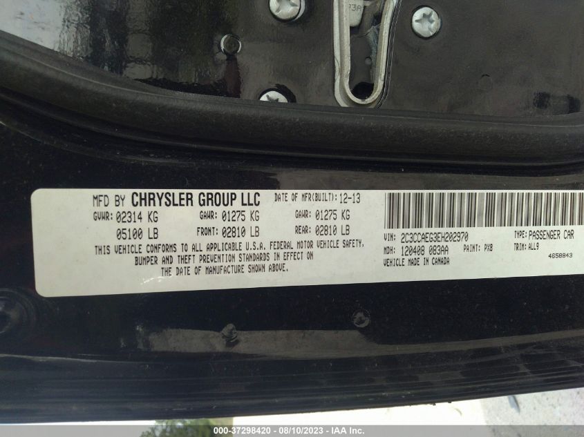2014 CHRYSLER 300 300C - 2C3CCAEG3EH202970