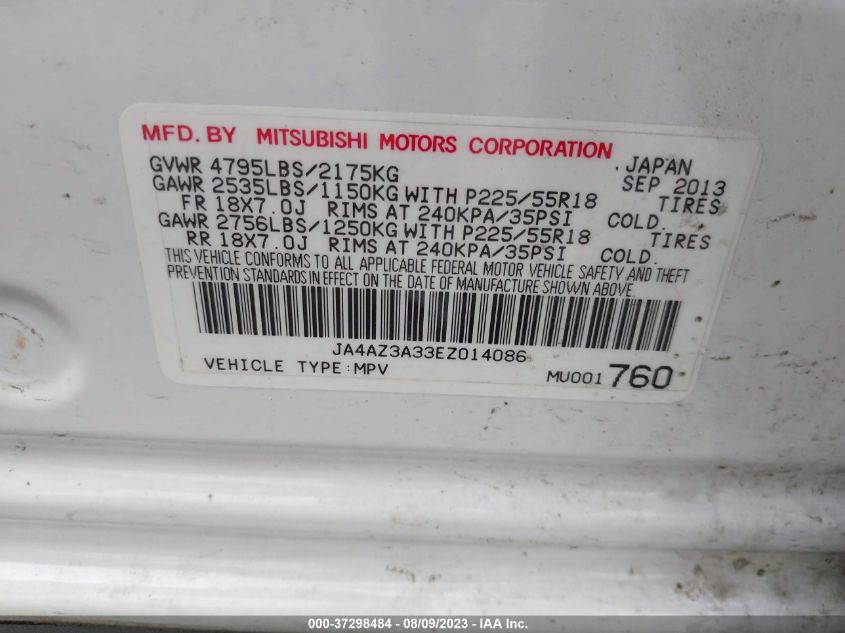 2014 MITSUBISHI OUTLANDER SE - JA4AZ3A33EZ014086