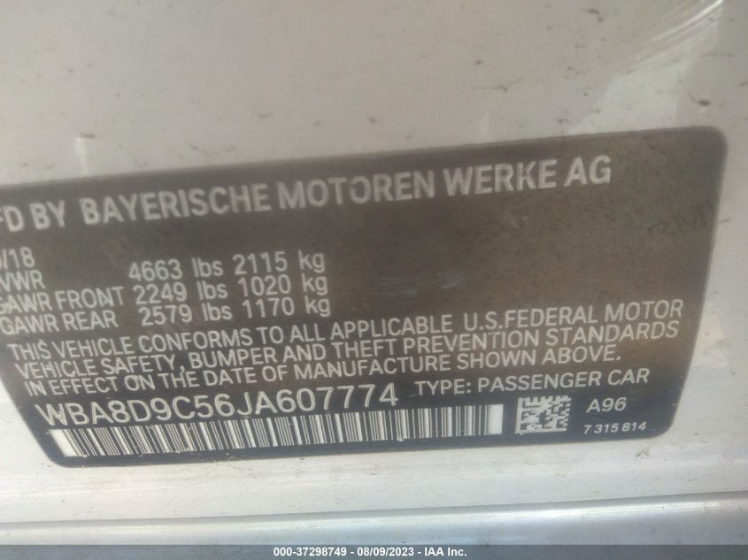 2018 BMW 3 SERIES 330I XDRIVE - WBA8D9C56JA607774