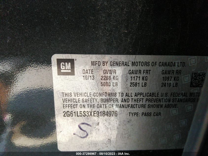 2014 CADILLAC XTS - 2G61L5S3XE9184976