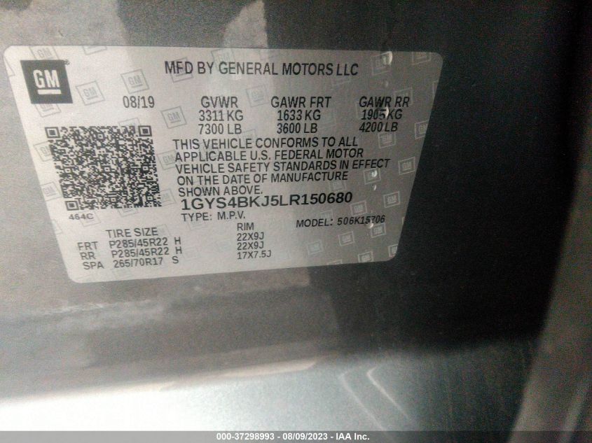 2020 CADILLAC ESCALADE LUXURY - 1GYS4BKJ5LR150680
