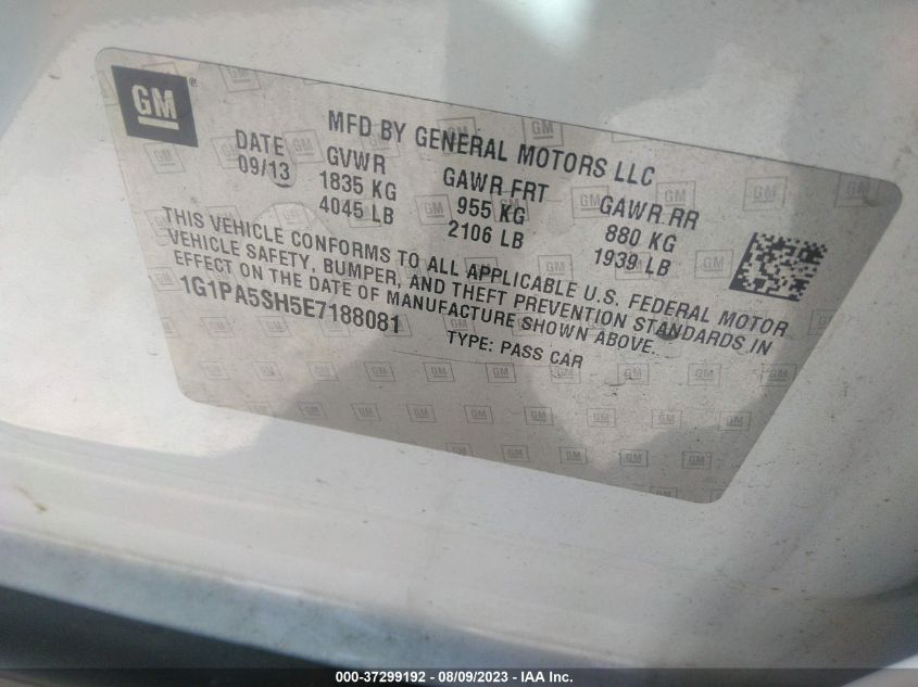 2014 CHEVROLET CRUZE LS - 1G1PA5SH5E7188081