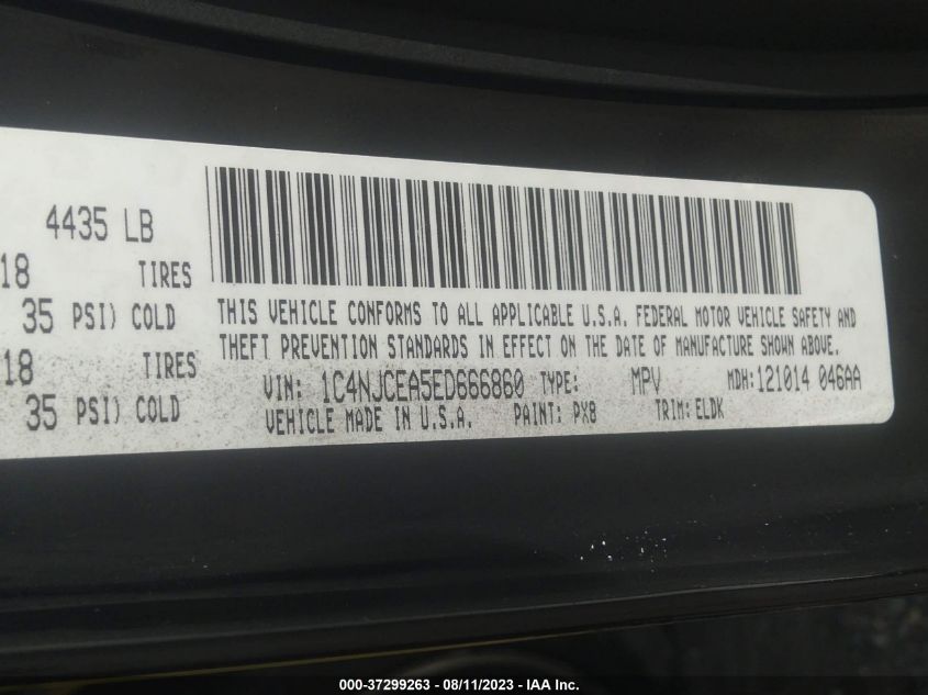 2014 JEEP COMPASS HIGH ALTITUDE - 1C4NJCEA5ED666860