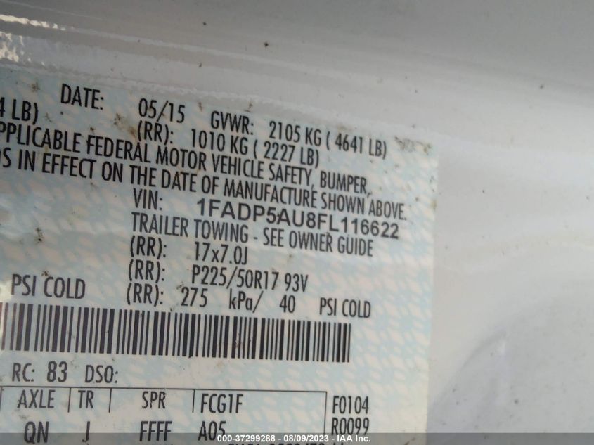 2015 FORD C-MAX HYBRID SE - 1FADP5AU8FL116622