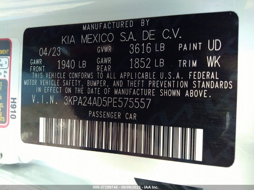 2023 KIA RIO LX/S - 3KPA24AD5PE575557