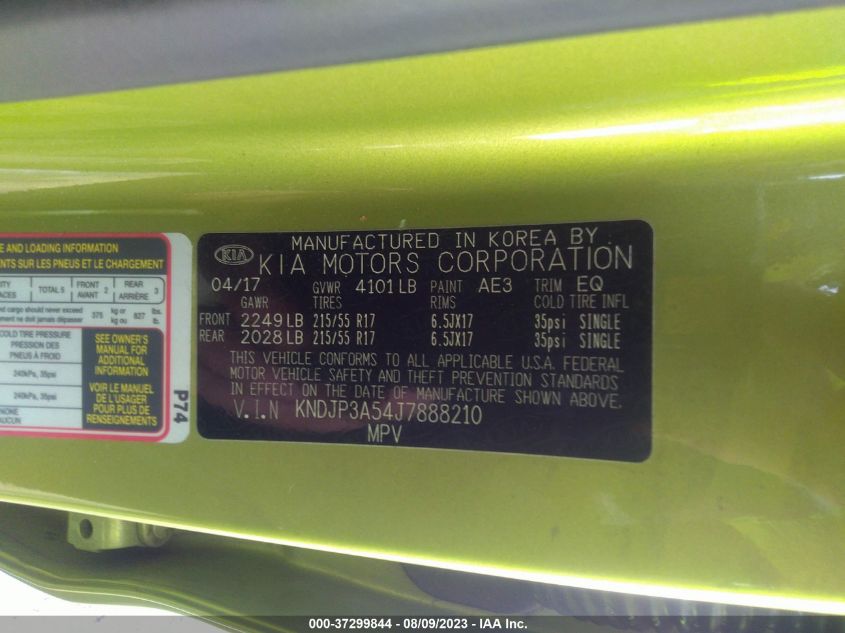 2018 KIA SOUL + - KNDJP3A54J7888210