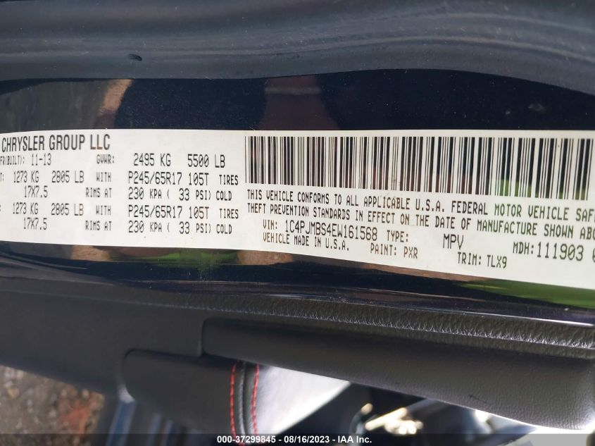 2014 JEEP CHEROKEE TRAILHAWK - 1C4PJMBS4EW161568