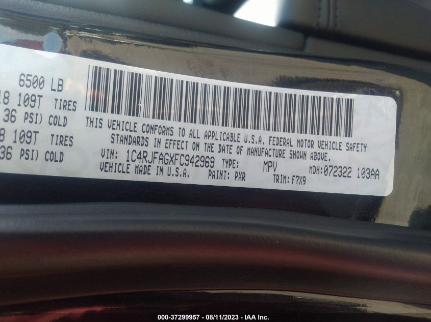 2015 JEEP GRAND CHEROKEE LAREDO - 1C4RJFAGXFC942969
