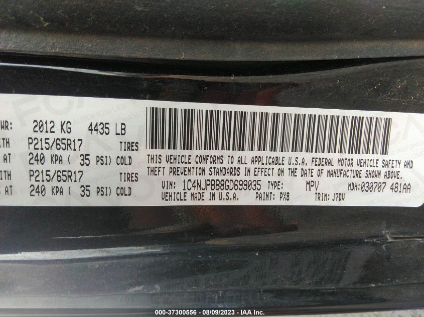 2016 JEEP PATRIOT 75TH ANNIVERSARY - 1C4NJPBB8GD699035