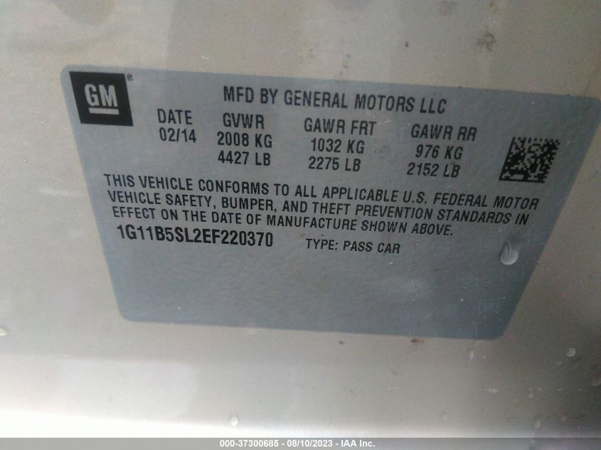 2014 CHEVROLET MALIBU LS - 01G11B5SL2EF22037