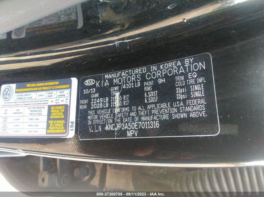 2014 KIA SOUL + - KNDJP3A50E7011316