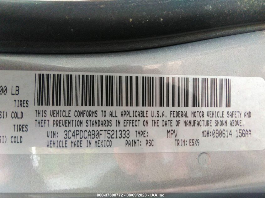2015 DODGE JOURNEY AMERICAN VALUE PKG - 3C4PDCAB0FT521333