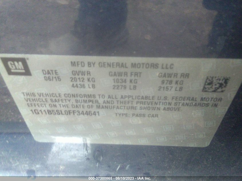 2015 CHEVROLET MALIBU LS - 1G11B5SL0FF344641
