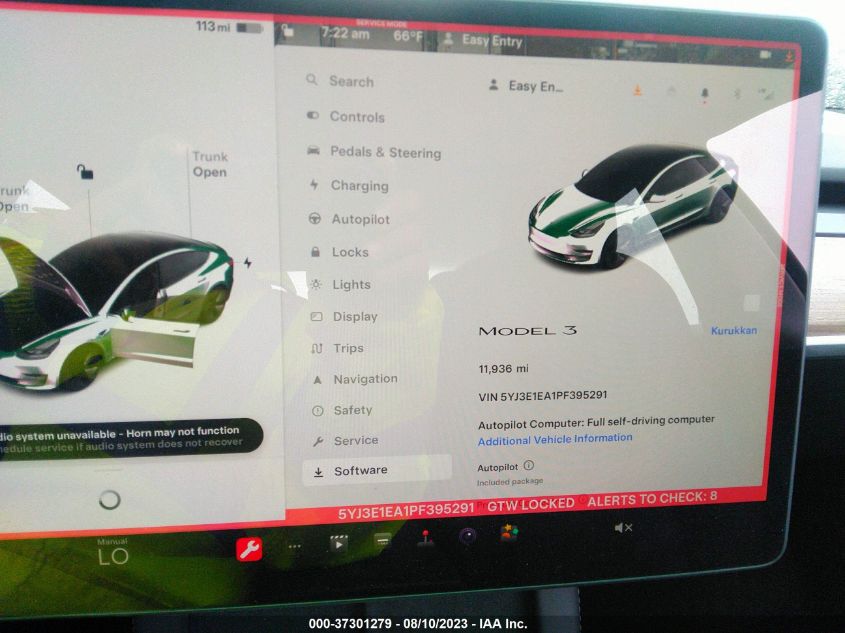 2023 TESLA MODEL 3 - 5YJ3E1EA1PF395291