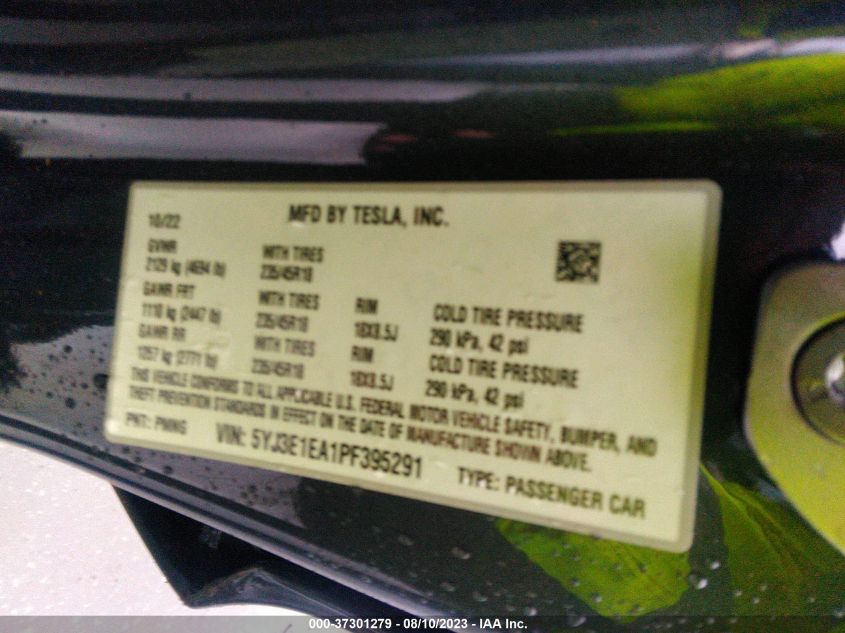 2023 TESLA MODEL 3 - 5YJ3E1EA1PF395291