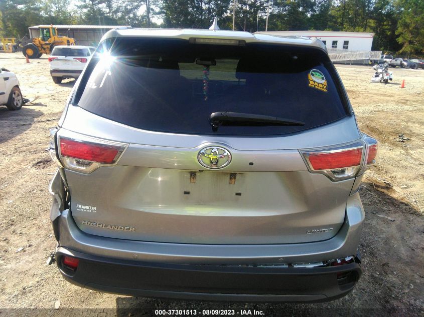 2016 TOYOTA HIGHLANDER LIMITED - 5TDYKRFH4GS140963