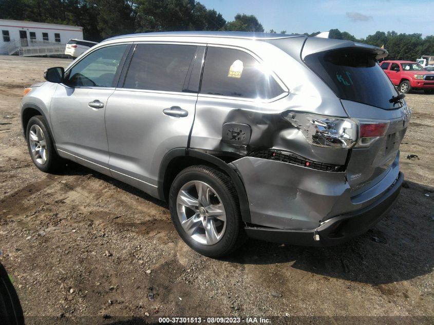 2016 TOYOTA HIGHLANDER LIMITED - 5TDYKRFH4GS140963
