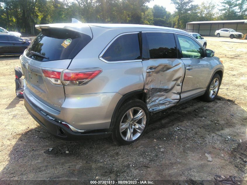 2016 TOYOTA HIGHLANDER LIMITED - 5TDYKRFH4GS140963