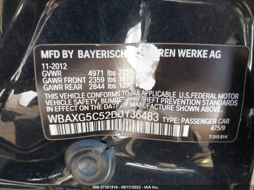 2013 BMW 528I - WBAXG5C52DDY36483