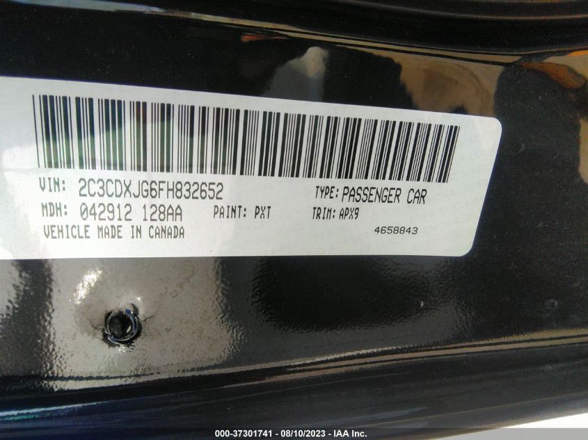 2015 DODGE CHARGER SXT - 2C3CDXJG6FH832652