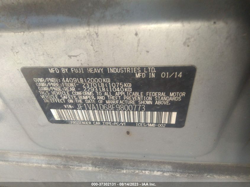 2015 SUBARU WRX PREMIUM - JF1VA1D68F9800773