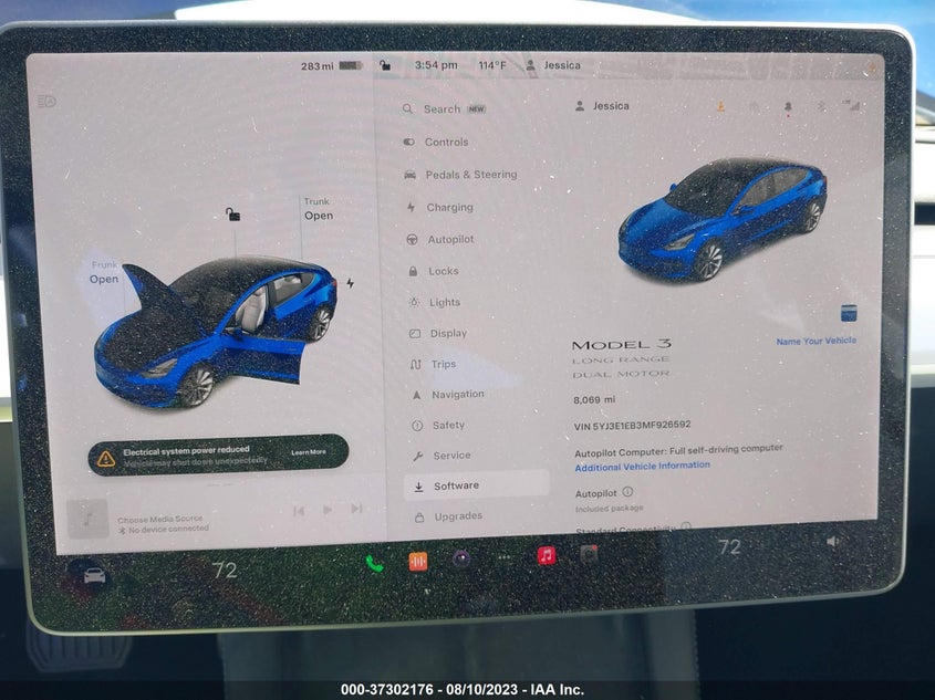 VIN 5YJ3E1EB3MF926592 2021 TESLA MODEL 3 LONG RANGE