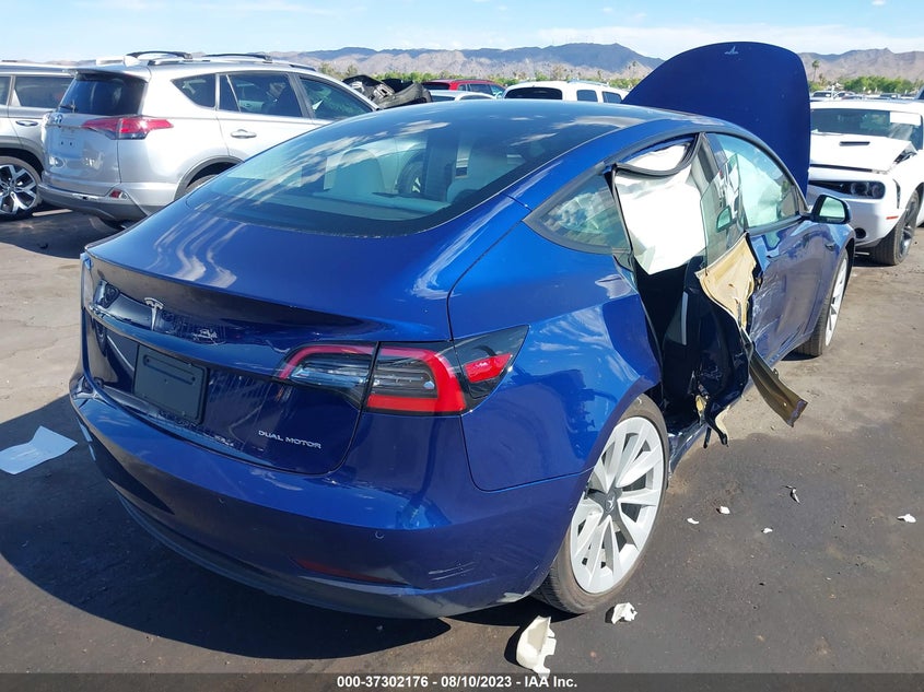 VIN 5YJ3E1EB3MF926592 2021 TESLA MODEL 3 LONG RANGE