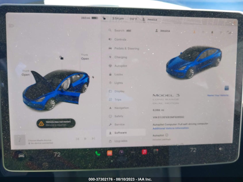 VIN 5YJ3E1EB3MF926592 2021 TESLA MODEL 3 LONG RANGE