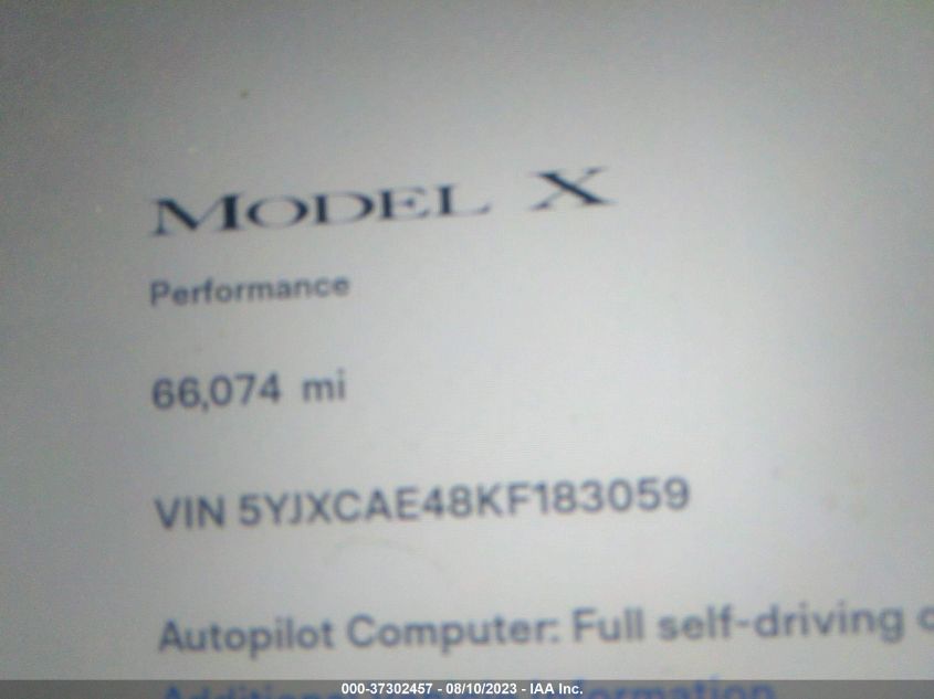 5YJXCAE48KF183059 Tesla Model X  15