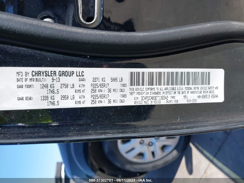 2014 DODGE JOURNEY SE - 3C4PDCAB3ET136542