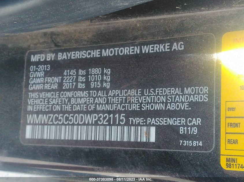 2013 MINI COOPER COUNTRYMAN S ALL4 - WMWZC5C50DWP32115