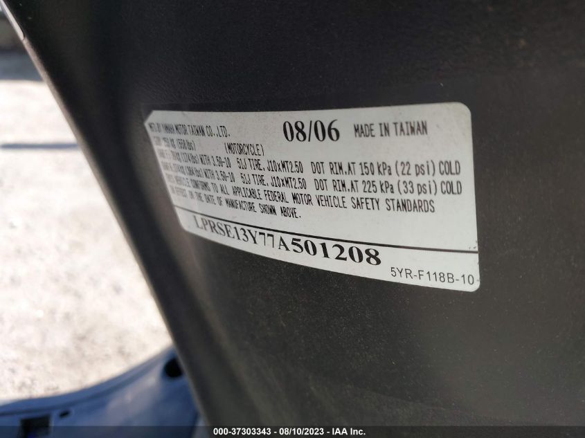 2007 YAMAHA YJ125 LPRSE13Y77A501208