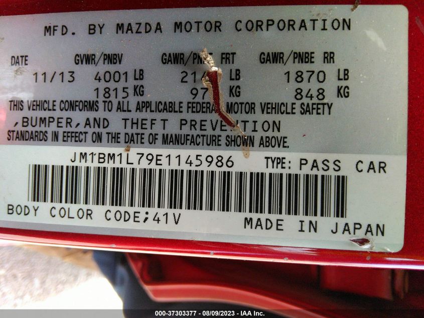 2014 MAZDA MAZDA3 I TOURING - JM1BM1L79E1145986