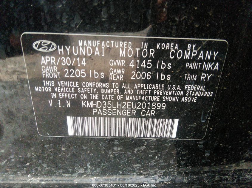 2014 HYUNDAI ELANTRA GT - KMHD35LH2EU201899