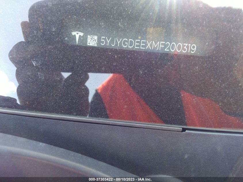 2021 TESLA MODEL Y - 5YJYGDEEXMF200319