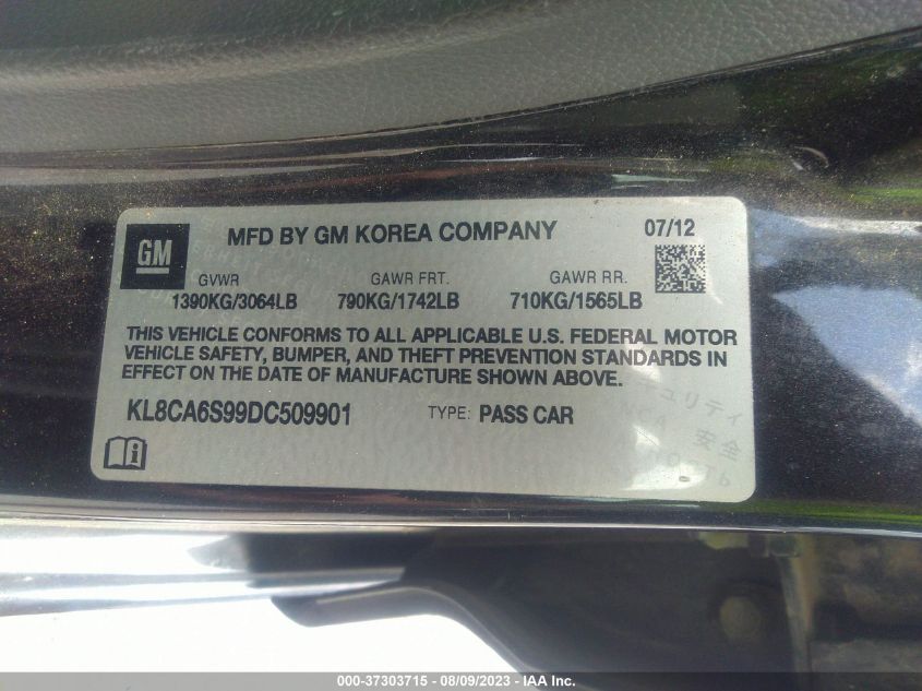 2013 CHEVROLET SPARK LS - KL8CA6S99DC509901