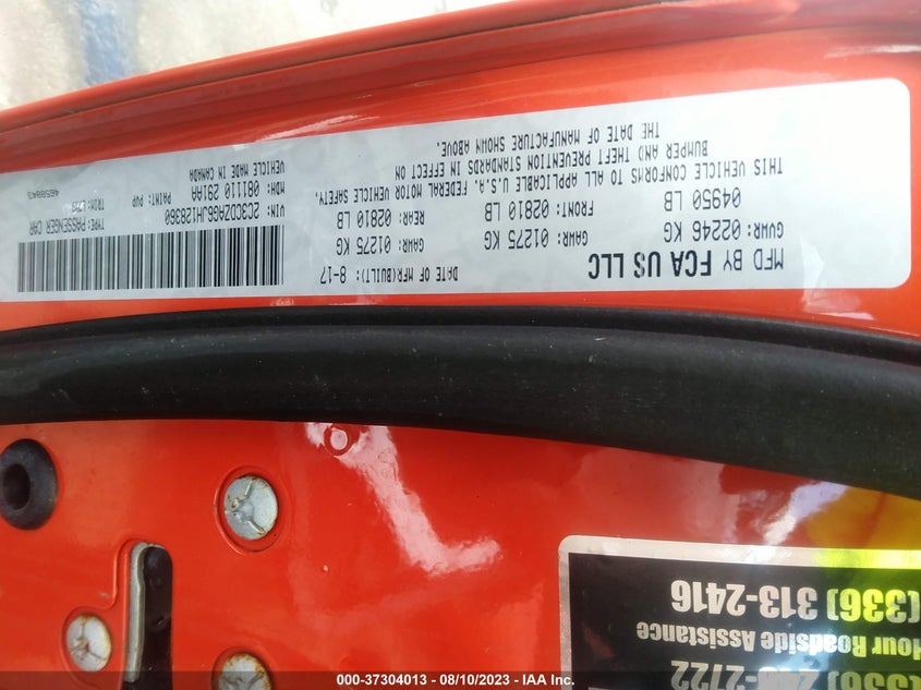 VIN 2C3CDZAG6JH128360 2018 DODGE CHALLENGER SXT