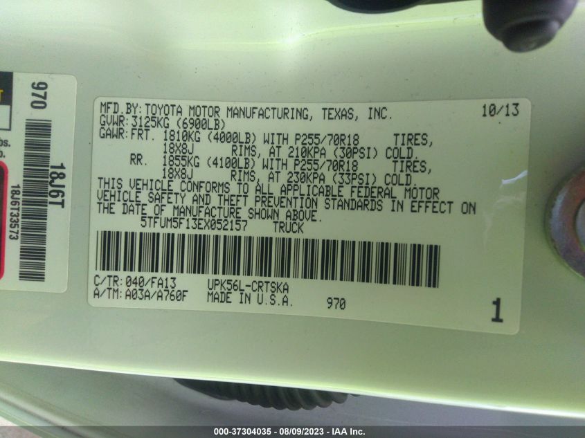 2014 TOYOTA TUNDRA 4WD TRUCK SR/SR5 - 5TFUM5F13EX052157