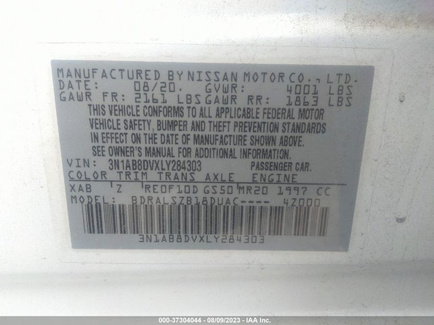 2020 NISSAN SENTRA SR - 3N1AB8DVXLY284303