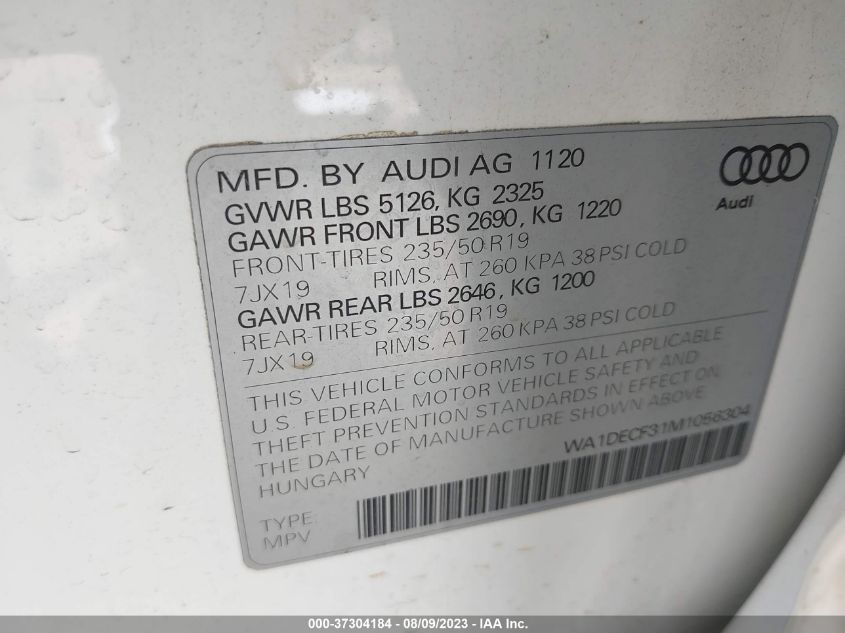 WA1DECF31M1056304 Audi Q3 S LINE PREMIUM 9