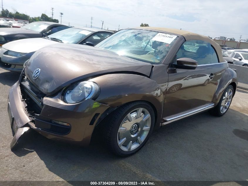 2014 VOLKSWAGEN BEETLE CONVERTIBLE 1.8T W/SOUND/NAV 3VW517AT4EM818952