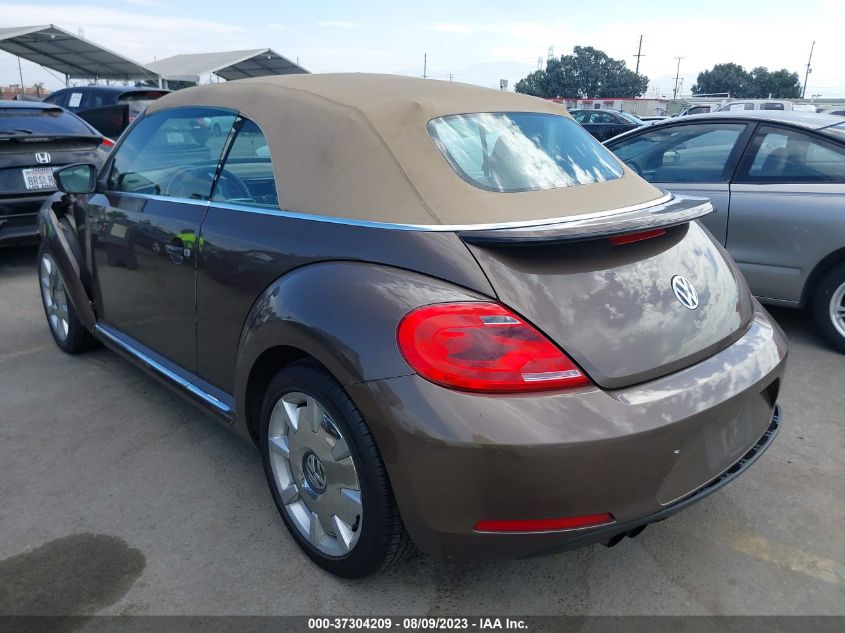 2014 VOLKSWAGEN BEETLE CONVERTIBLE 1.8T W/SOUND/NAV 3VW517AT4EM818952