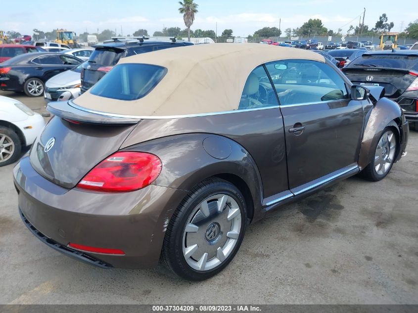 2014 VOLKSWAGEN BEETLE CONVERTIBLE 1.8T W/SOUND/NAV 3VW517AT4EM818952