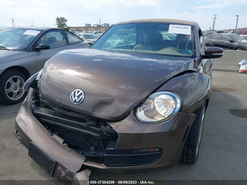 2014 VOLKSWAGEN BEETLE CONVERTIBLE 1.8T W/SOUND/NAV 3VW517AT4EM818952