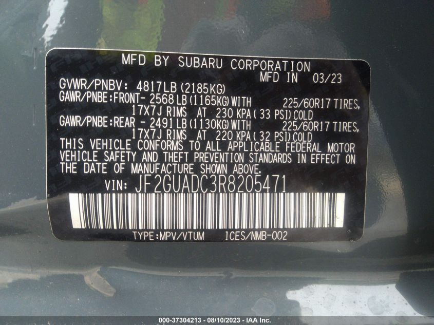 2024 SUBARU CROSSTREK PREMIUM - JF2GUADC3R8205471